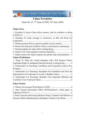 China Newsletter (Issue No