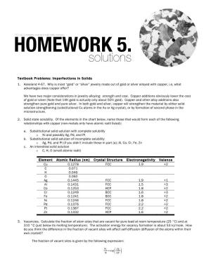 Homework 5 Solutions