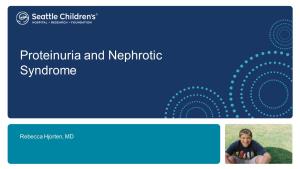Proteinuria and Nephrotic Syndrome