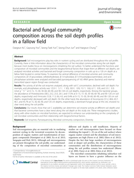 Bacterial and Fungal Community Composition Across the Soil Depth