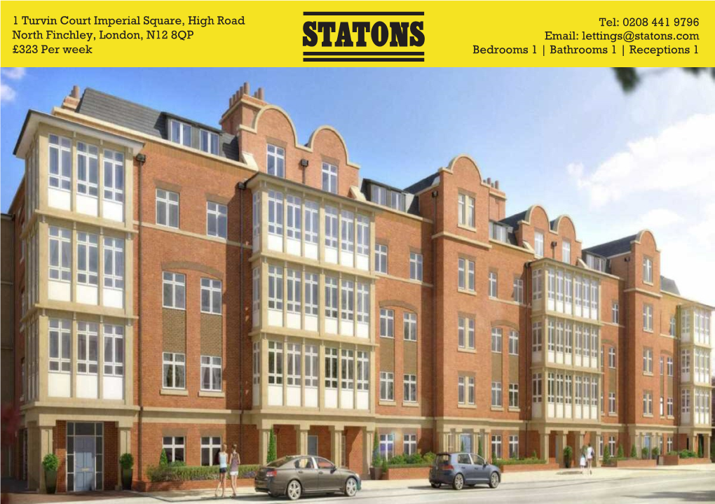 Lettings@Statons.Com North Finchley, London, N12 8QP £323 P
