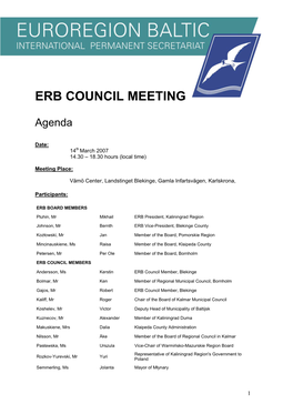 Erb Council Meeting