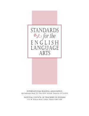 Standards for the English Language Arts. P