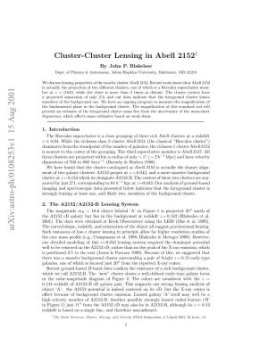 Cluster-Cluster Lensing in Abell 2152