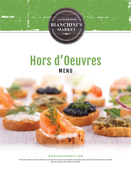 Hors D'oeuvres