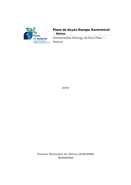 Plano De Acção Energia Sustentável ☼ Oeiras Sustainable Energy Action Plan ☼ Oeiras
