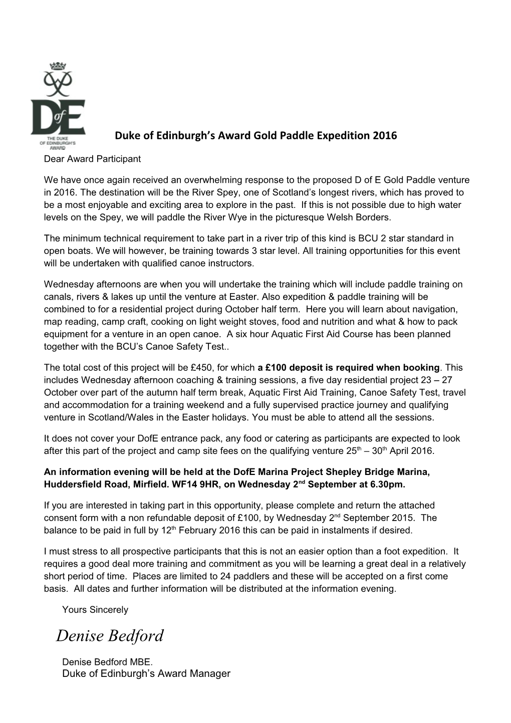 Duke of Edinburgh S Award Gold Paddle Expedition 2016