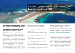 SUSTAINABLE TOURISM for the HOUTMAN ABROLHOS ISLANDS Progress Update July 2020