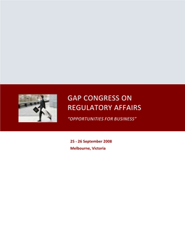 Gap Congress on Regulatory Affairs