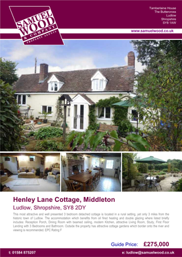 Henley Lane Cottage, Middleton