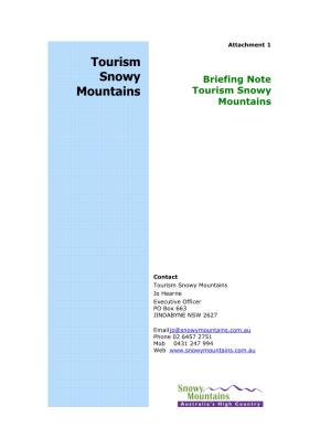 Tourism Snowy Mountains