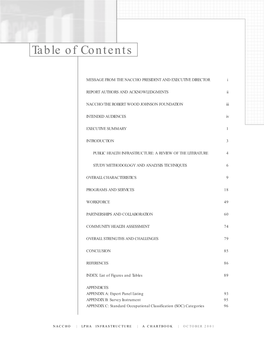 Table of Contents