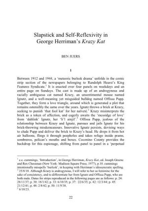 Slapstick and Self-Reflexivity in George Herriman's Krazy