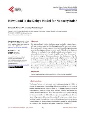 How Good Is the Debye Model for Nanocrystals?