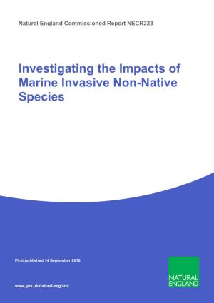 Investigating the Impacts of Marine Invasive Non-Native Species