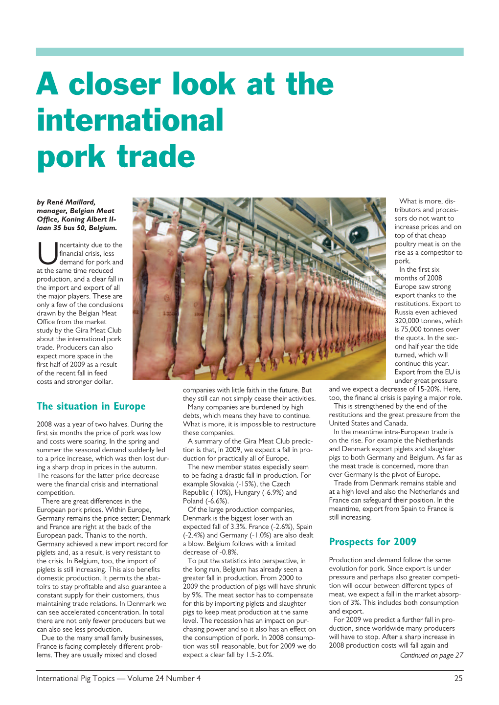 A Closer Look at the International Pork Trade Rene Mailard