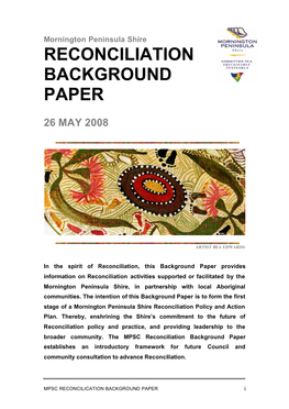 Reconciliation Background Paper