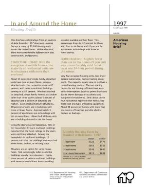 Housing Profile, in and Around the Home: 1997