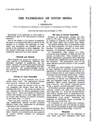 The Pathology of Otitis Media By