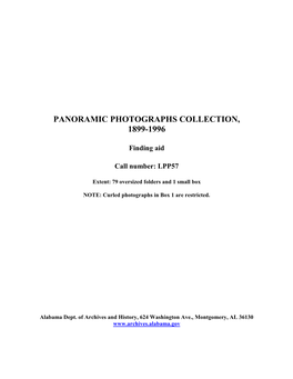 Panoramic Photographs Collection, 1899-1996