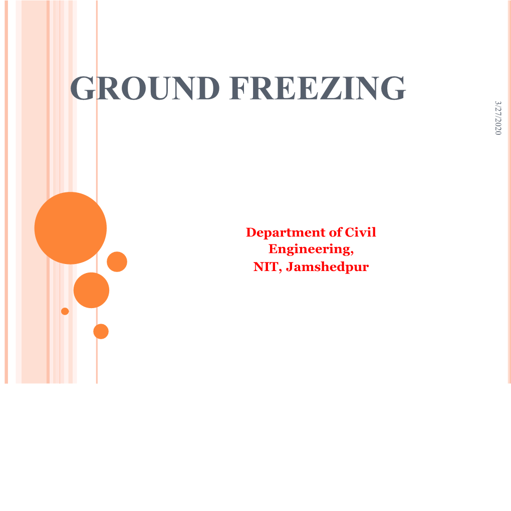 Stabilization by Ground Freezing