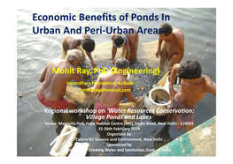 Economic Benefits of Ponds in Urban and Peri-Urban Areas-Kolkata