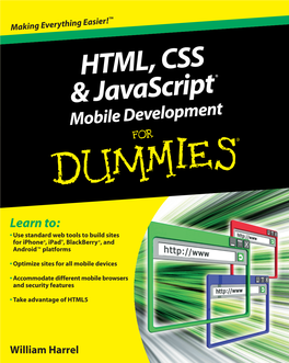 HTML, CSS, & Javascript Mobile Development for Dummies
