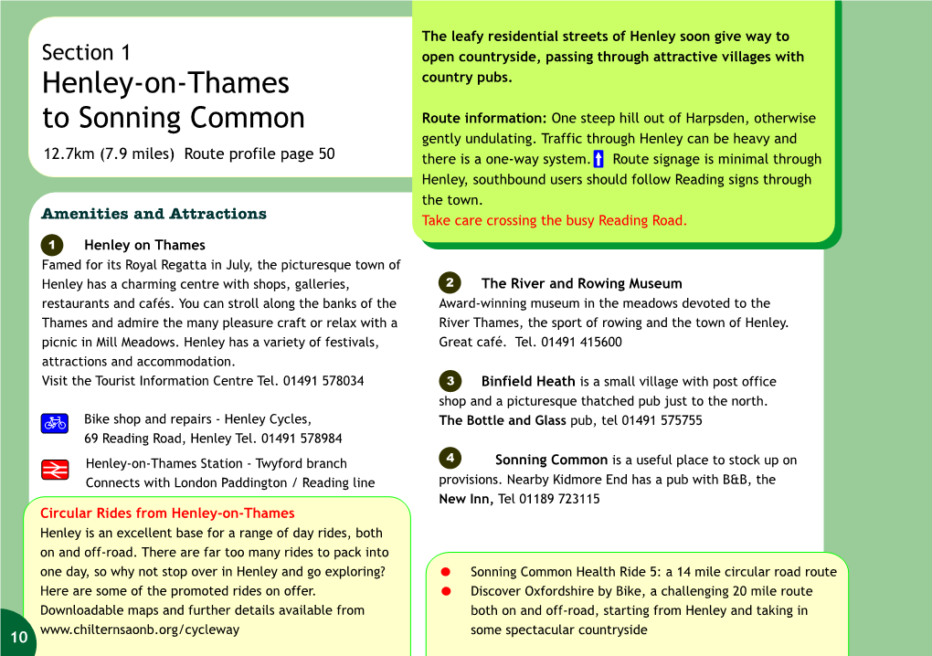 Henley-On-Thames to Sonning Common