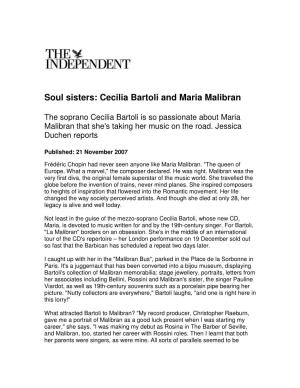 Cecilia Bartoli and Maria Malibran