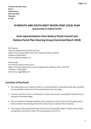 Rattery Parish Council and Rattery Parish Plan Steering Group (Corrected March 2018)