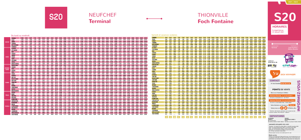 THIONVILLE Foch Fontaine NEUFCHEF Terminal