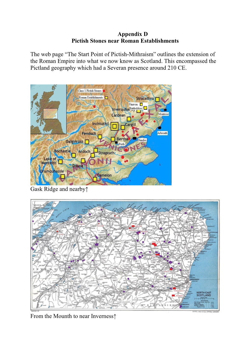 Appendix D Pictish Stones Near Roman Establishments the Web Page