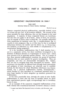 Heredity Volume I Part Iii December 1947