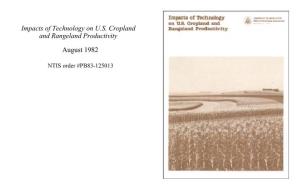 Impacts of Technology on U.S. Cropland and Rangeland Productivity Advisory Panel