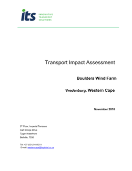 Transport Impact Assessment