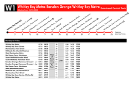 Whitley Bay Metro-Earsdon Grange-Whitley Bay Metro Gateshead Central Taxis W1 Effective From: 22/03/2020