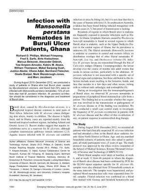 Infection with Mansonella Perstans Nematodes in Buruli Ulcer Patients