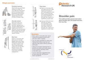 Shoulder Pain Exercises Information Pamphlet