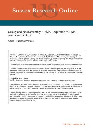 Galaxy and Mass Assembly (GAMA): Exploring the WISE Web in G12