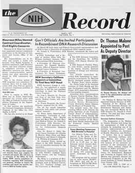 April 5, 1977, NIH Record, Vol. XXIX, No. 7