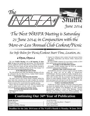 June 2014 NASFA Shuttle