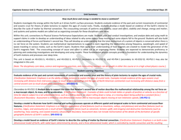 Capstone Science Unit 2: Physics of the Earth System (Draft 4.7.16)