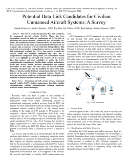 Potential Data Link Candidates for Civilian Unmanned Aircraft