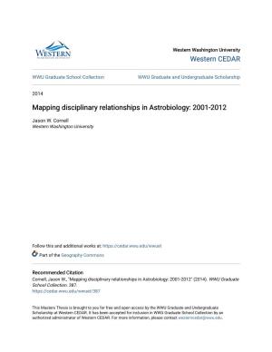 Mapping Disciplinary Relationships in Astrobiology: 2001-2012