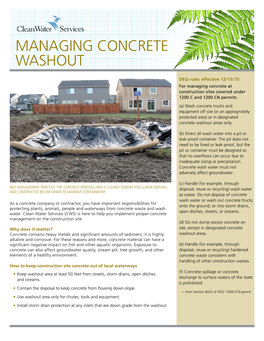 Managing Concrete Washout