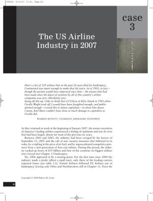 Case 3 the US Airline Industry in 2007