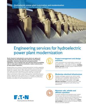 Engineering Services for Hydroelectric Power Plant Modernization