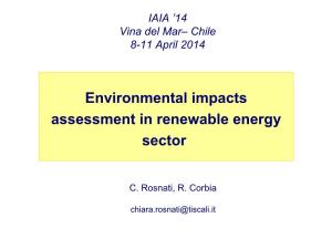 Environmental Impacts Assessment in Renewable Energy Sector