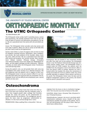 The UTMC Orthopaedic Center Osteochondroma