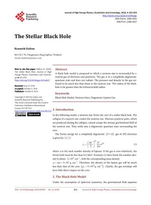 The Stellar Black Hole